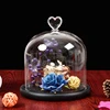 Diameter=15cm Different Height=15cm  17cm 18.5cm Glass Dome Vase Home Deocration Transparent Cover Wedding Prop Birthday Gift 3