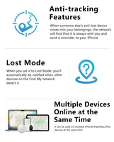 Global GPS Mini Smart Cat Tracker Anti-lost Key Finder Locator Wallet Alarm Find My (iOS Only) Air-Tag Pets Dog Kids Luggage 2