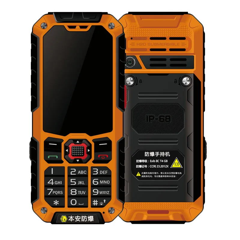 HASY teléfono inteligente EX-S9 4G desbloqueado, dispositivo con teclado pulsador, IP68, 4G LTE, 3000mAh, resistente, SIM Dual 6