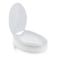 Durable Standard Potty Toilet Seat Riser Raised Elongated Elevators with Cover Easy Installation 1