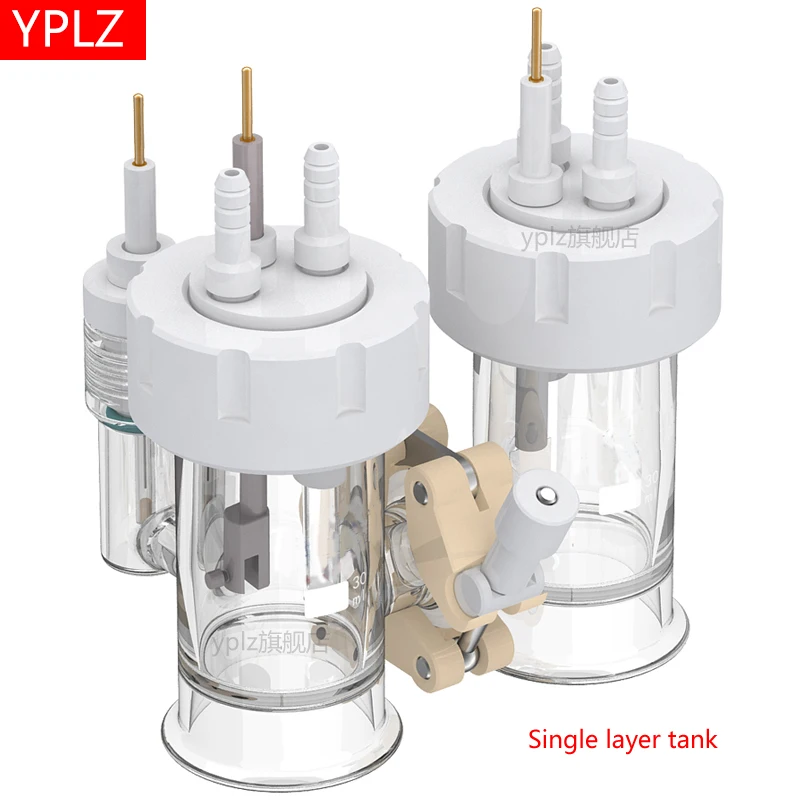 

3H replaceable membrane three tank electrochemical reaction cell