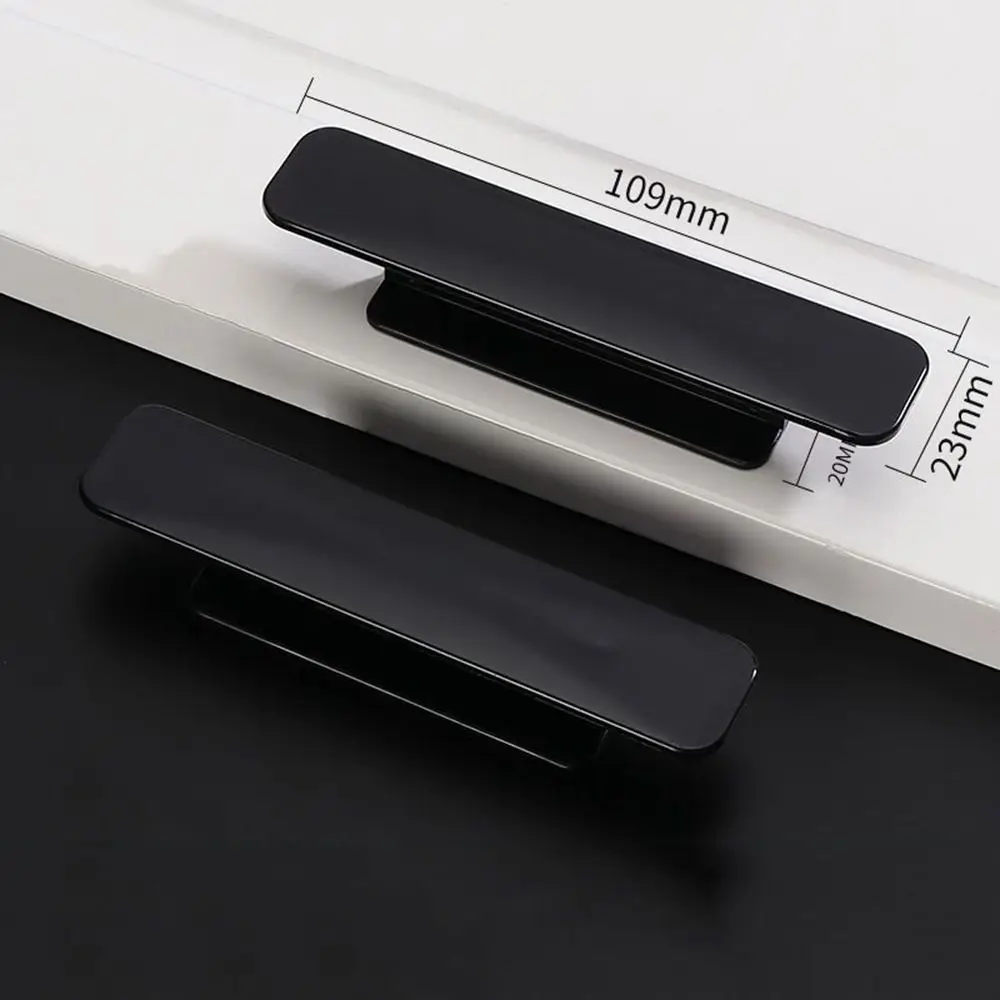 Door Handles Self-Adhesive Plastic Knob 109*23mm 2Pcs For Cupboard Wardrobe Drawer Door Window