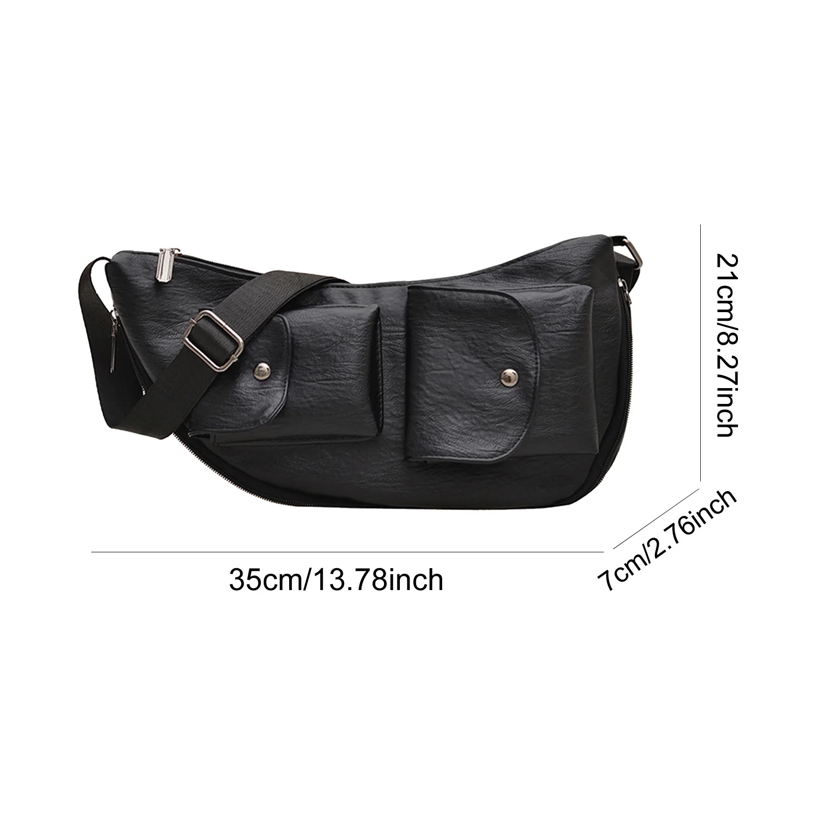 PU Leather Waist Bag with Adjustable Strap Crossbody Bags Fashion Shoulder Bags for Lady Party Outdoor Traveling Beach