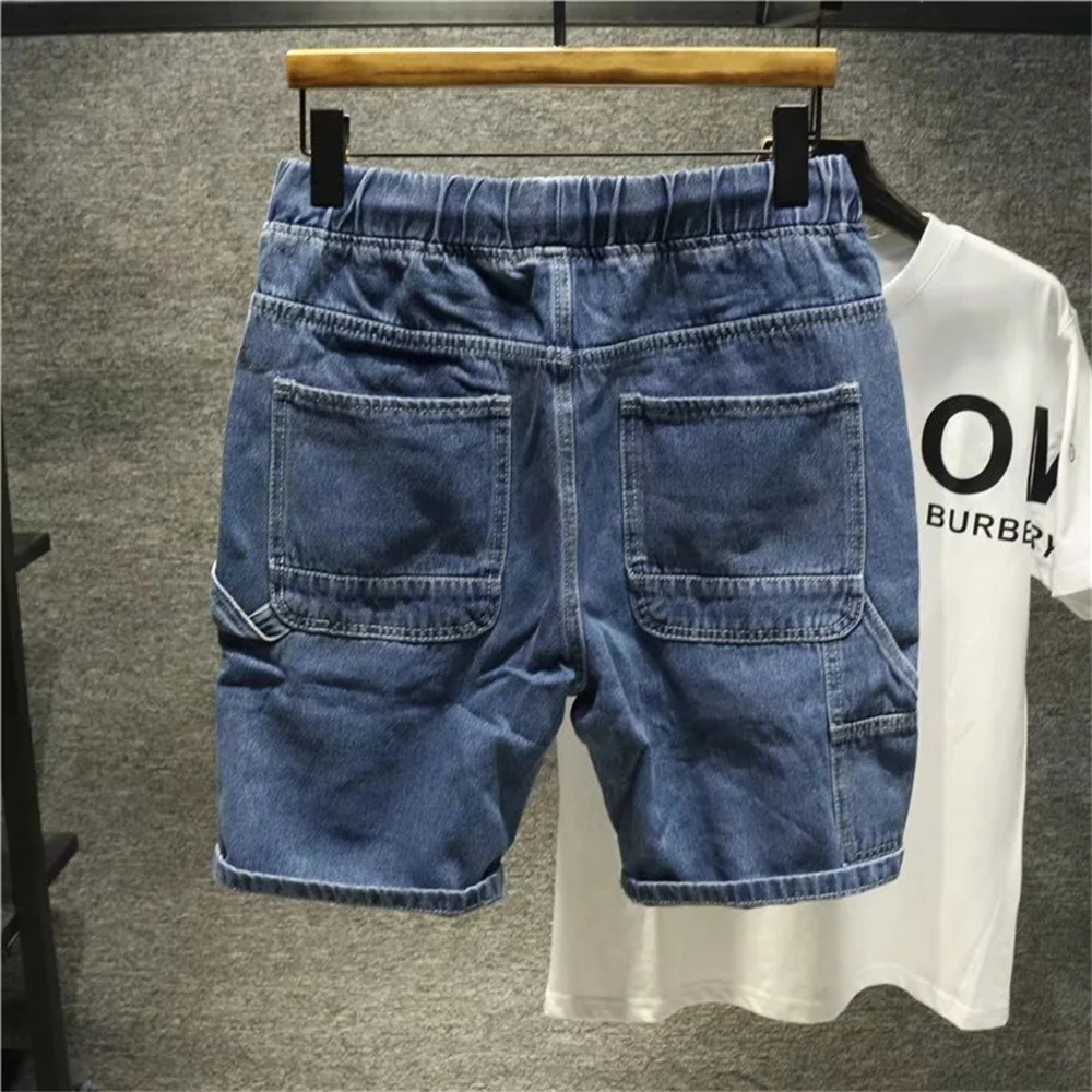 Fashion Brand Men Jeans Shorts Hole 2023Streetwear Harajuku Slim Straight Denim Shorts Summer Casual Baggy Ripped Jeans for men