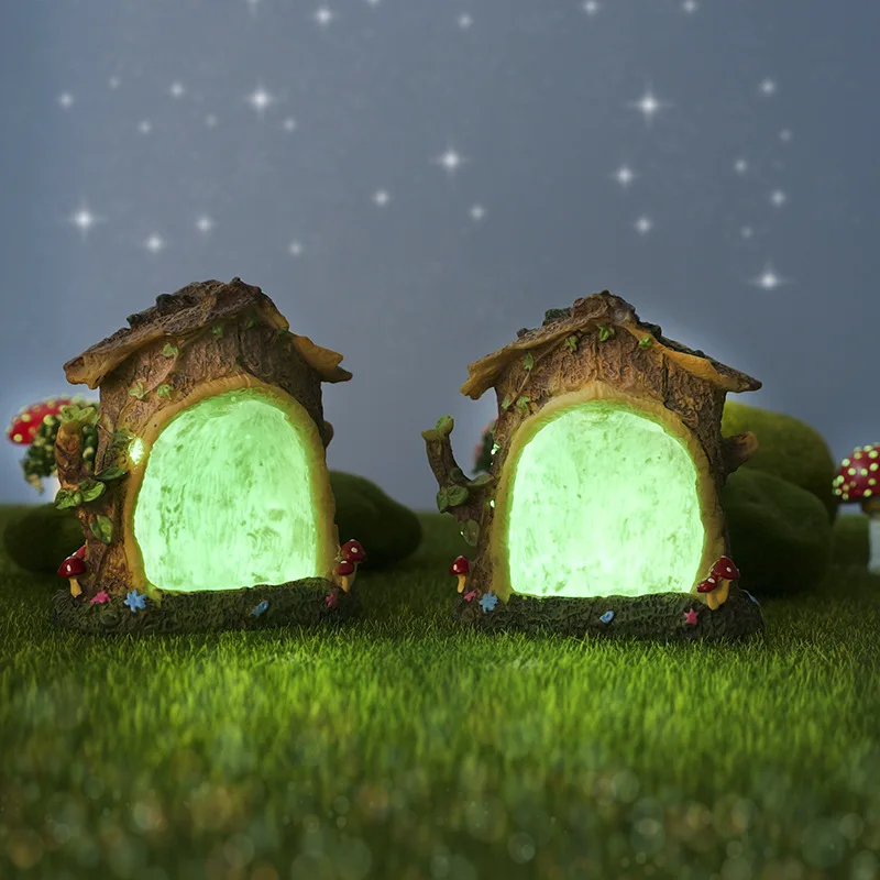 20/30/50PCS Luminous Elf Briquettes Fairy Dustbunny Miniature Potted  Ornaments Micro World Decorative Props Garden Decorations