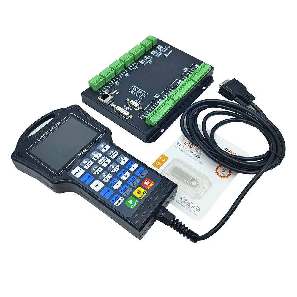 핸드헬드 DM500S 조각기 오프라인 컨트롤러, CNC 모션 제어 시스템, 표준 G 코드 지원, 3 축, 4 축, 500MHz, 1G 메모리