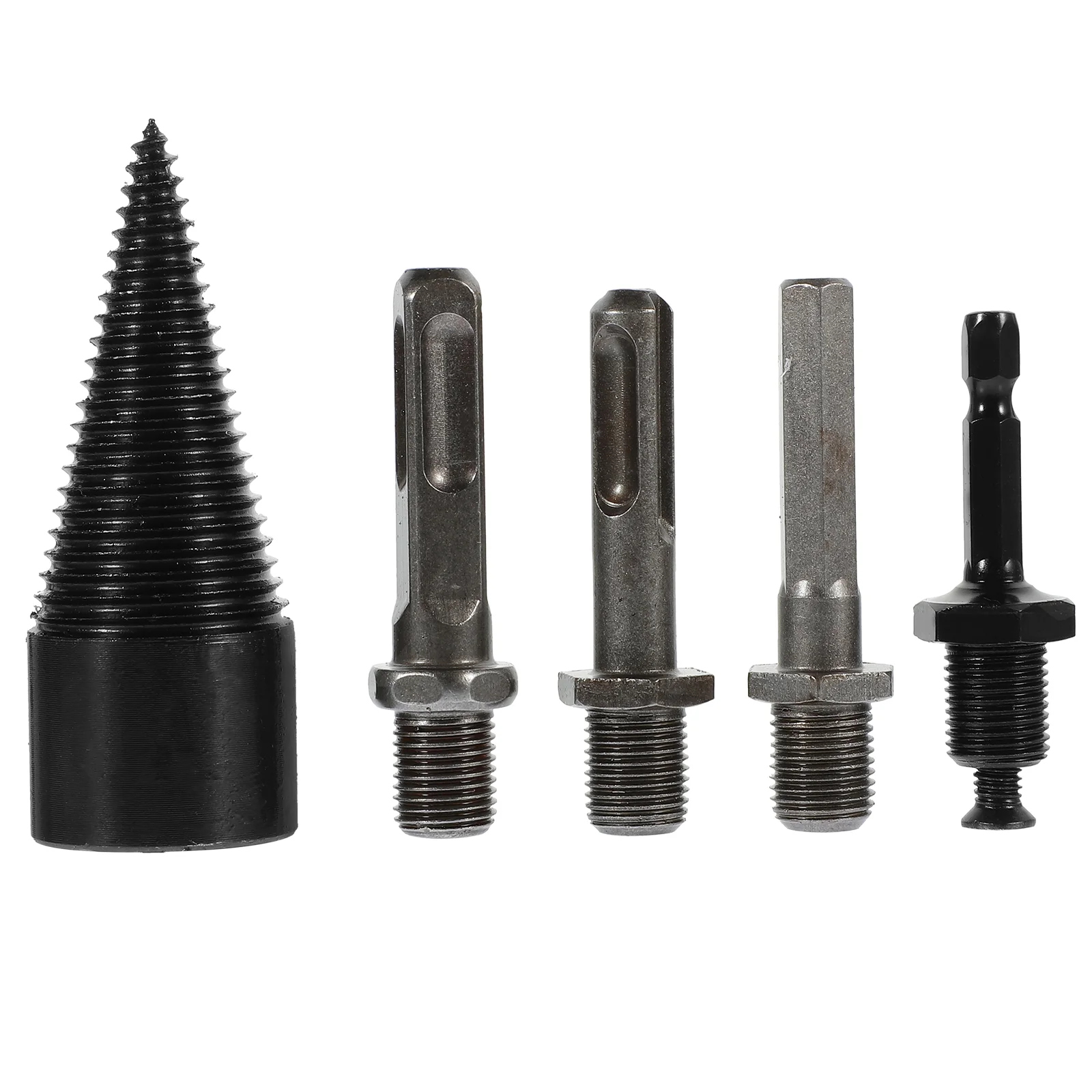 5 Pcs Firewood Drill Bit Set Wood Splitter Drill Bits Cone Tools Garden Splitters Firewood Splitter Drilling Machines Outdoor