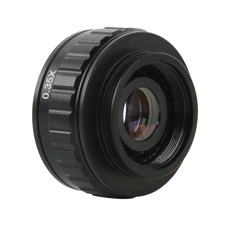 0.35X 0.5X Adapter Lens 1X Tube Adjustable Focus 38mm To C Mount Trinocular Stereo Microscope Camera Adapter