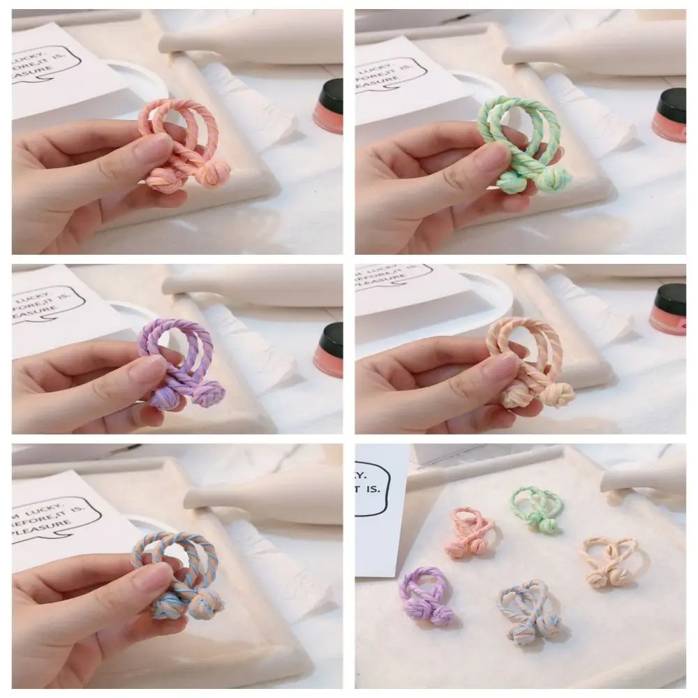 

High Elastic Chinese Knot Hair Rope Korean Style Headdress Candy Color Hair Tie Rubber Band Ponytail Holder Female/Girls
