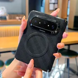Huawei Pura X Max - Premium Hard Folding Magnetic Non - Slip Sweat - Proof Protective Cover Case for Huawei Pura X Max (Black)