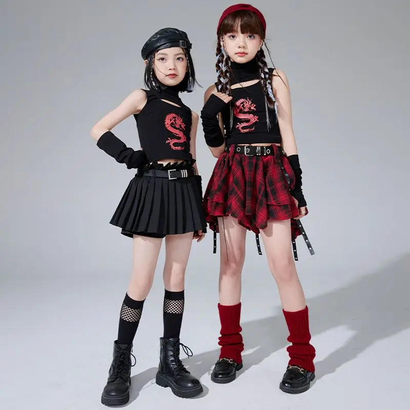 

Children's New Jazz Dance Costume Girls' Summer Hip Hop Street Dance Fashion Costume Performance Costume Princess Ball Dress Set