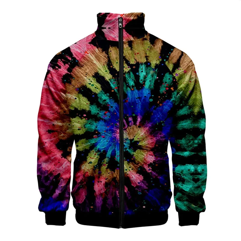 thumbnail image 1 of Chaqueta con cuello alto y estampado tie-dye 3D para hombre y mujer, ropa informal de manga larga, abrigo, ropa para hombre, abrigos de primavera, 1 of 5