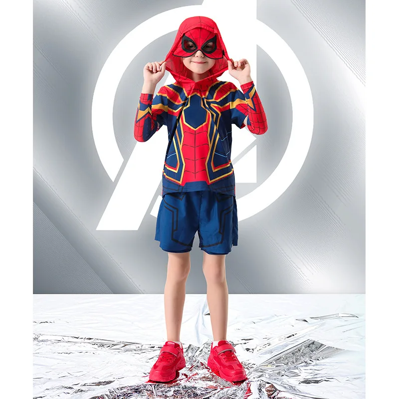 Traje de los Vengadores de Marvel Traje funcional de Marvel Traje de protección solar Spider-Man Capitán América Iron Man Traje de rendimiento informal