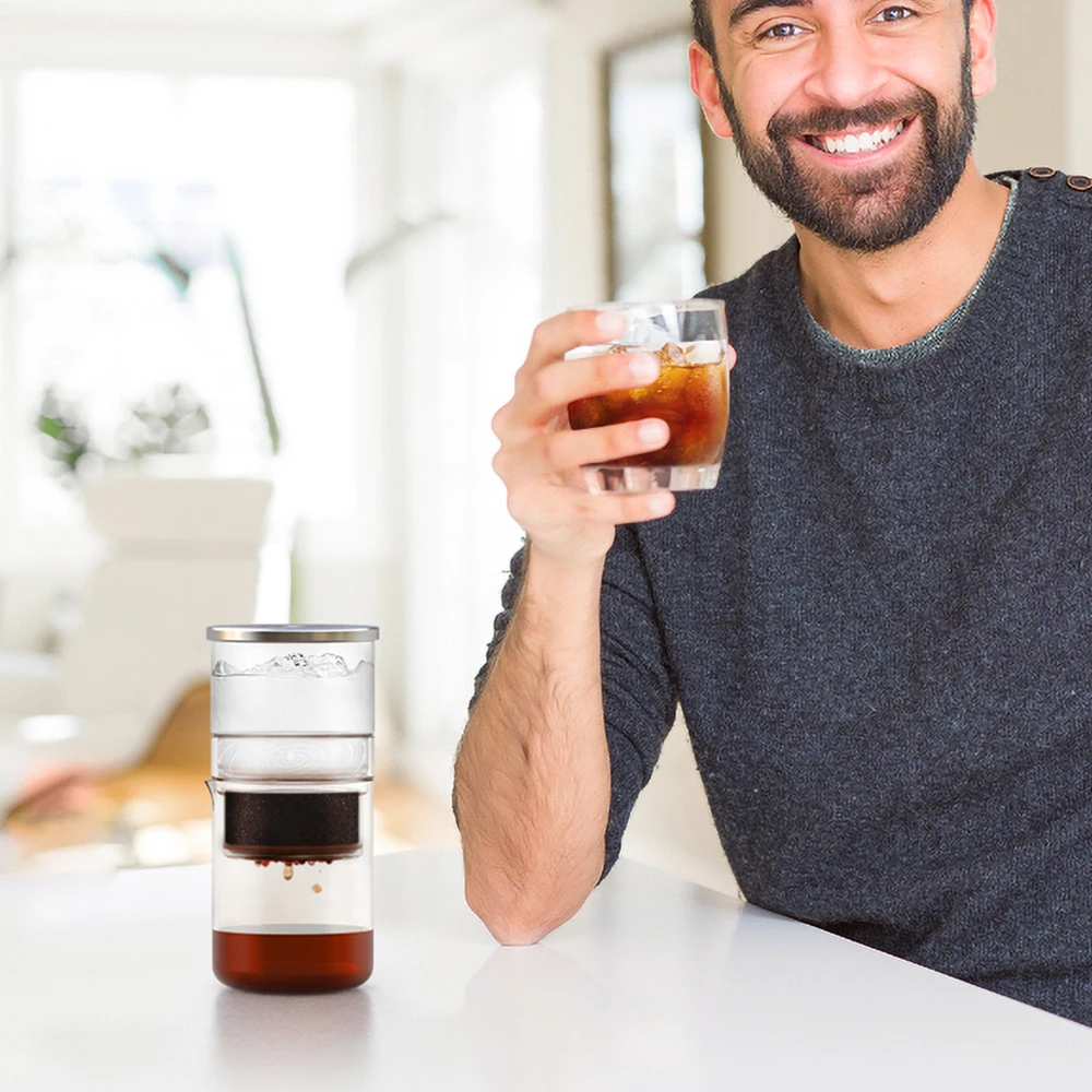 صانع قهوة باردة زجاج بوروسيليكات