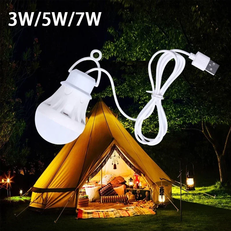 Portable USB interface LED lanterns 5 V camping lamps mini-saving light bulb outdoor field meal open camp bubbles camping lamp camping lights