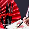 IColour Professional Squirrel Hair Painting Brush Set Black Handle Round Brush Watercolor Acrylic Gouache Oil Painting Brushes 4