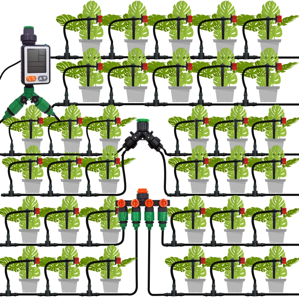 plants irrigation kits irrigation fittings drip irrigation drip irrigation stakes garden dripper 50-200PCS Durable 1/4'' C-type Hook Fixed Stem Support Holder Stakes 4/7mm Hose Flowerpot Drip Irrigation Fitting Greenhouse