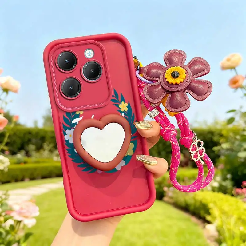 Colorful Garland Phone Case Set with Lanyard and Craft Embellishments - 3 Piece Bundle