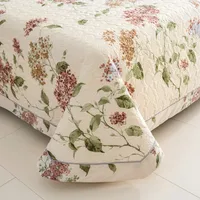 3Pcs Quilt Set 100%Cotton Quilted Bedspread 2Pcs Pillow shams  Lightweight Reversible Chic Floral Printed Bed Coverlet 4