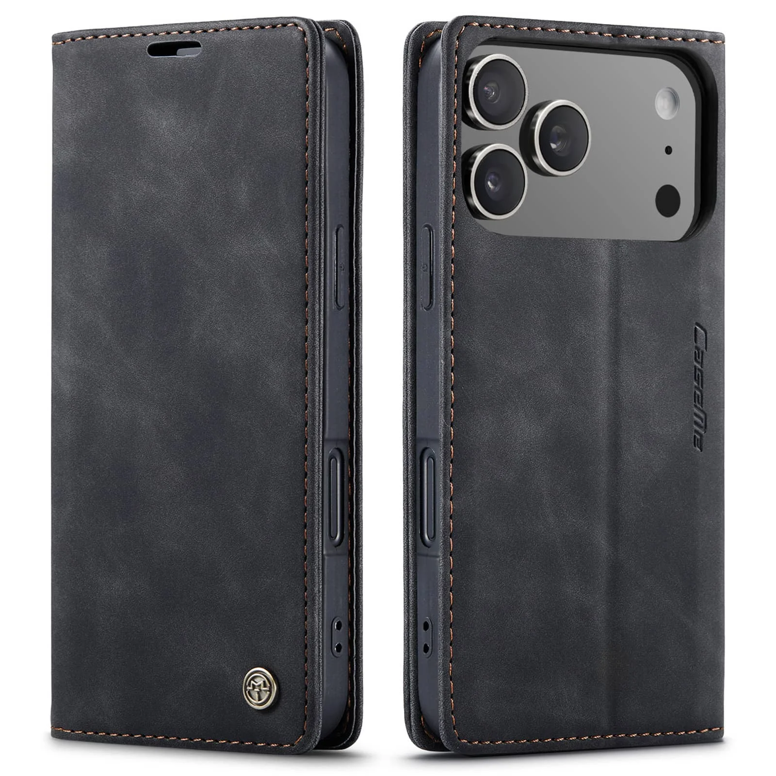 Leather Flip Wallet Case, Magnetic Folio Cover with Card Holder and Shockproof Kickstand