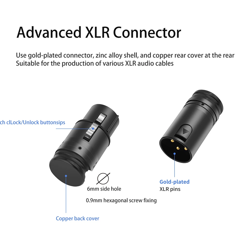남성-남성/여성-여성 컴팩트 XLR 마이크 솔더 어댑터 3핀 블랙 쉘 XLR 솔더 커넥터 90도 직각