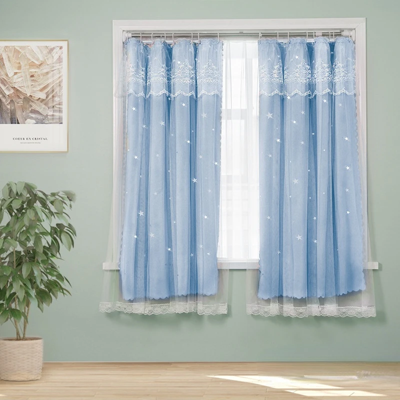 

Hole-free Hanging Ring and Velcro Curtains for Bedroom Living Room Hall Blackout Tulle Curtains Opaque Curtain Home Decor