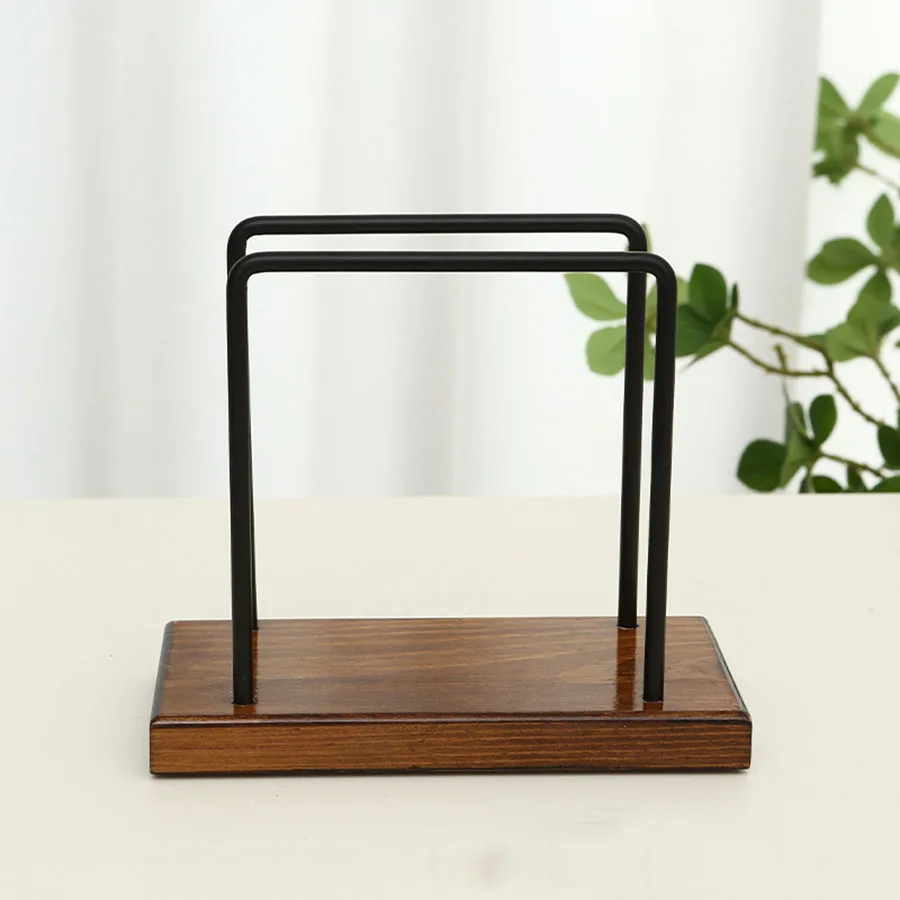 Wood able Napkin Holder Napkin Clip Rack Box Serviette Holder Organizer Tissue Dispenser Storage Case Table Decor 5