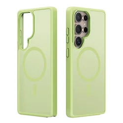DUX DUCIS Magnetic Multi-Color Back Cover Case with Charging Support for Galaxy S25 (Light green)