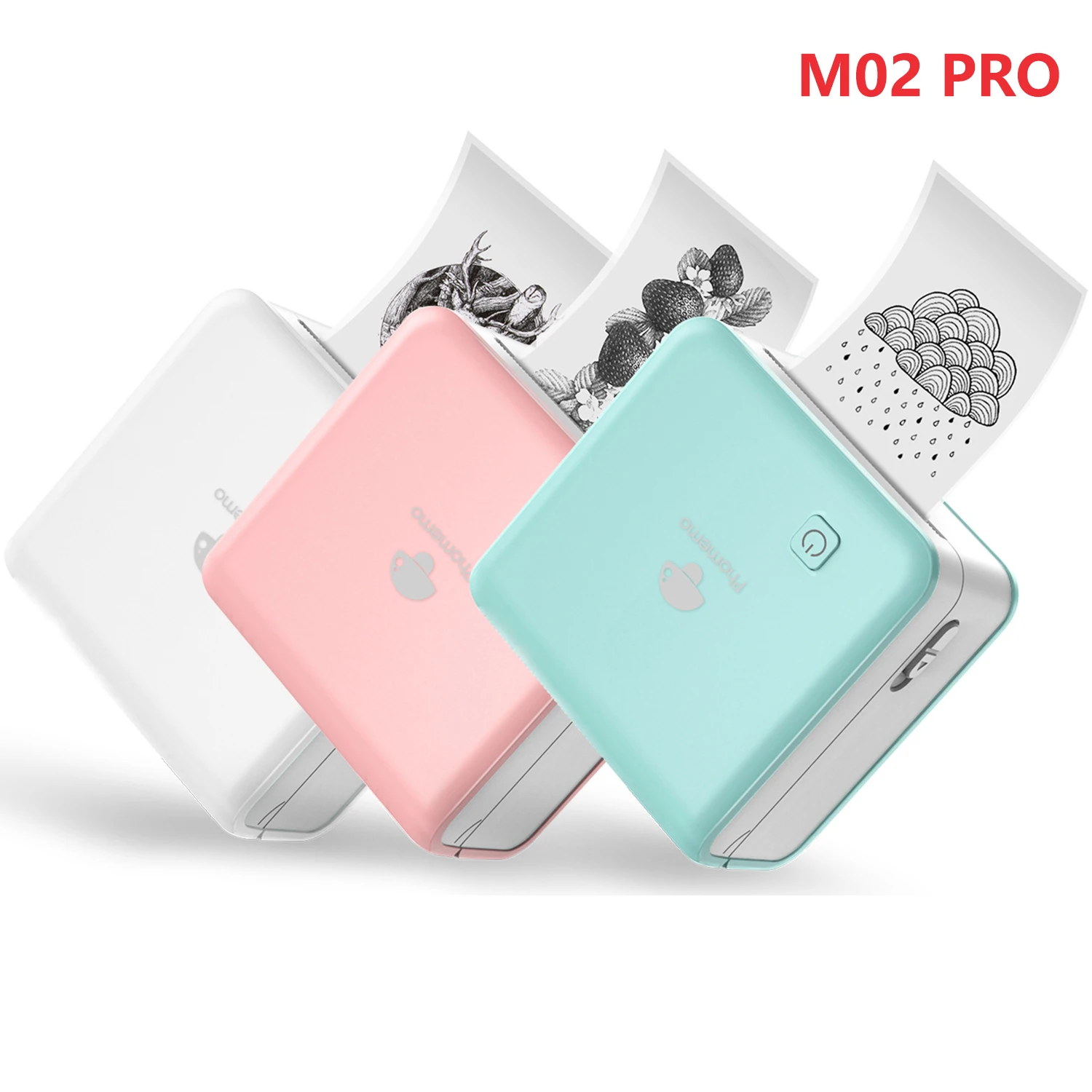 Phomemo M02 Pro 300dpi Mini Imprimante Portable Bluetooth Photo
