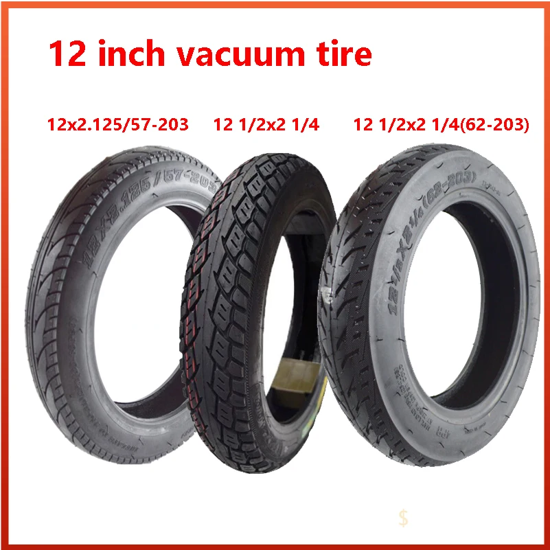 

12 Inch Vacuum Tire 12x2.125 12 1/2x2 1/4 62-203 Suitable for 12 Inch Electric Scooter Inner and Outer Tires