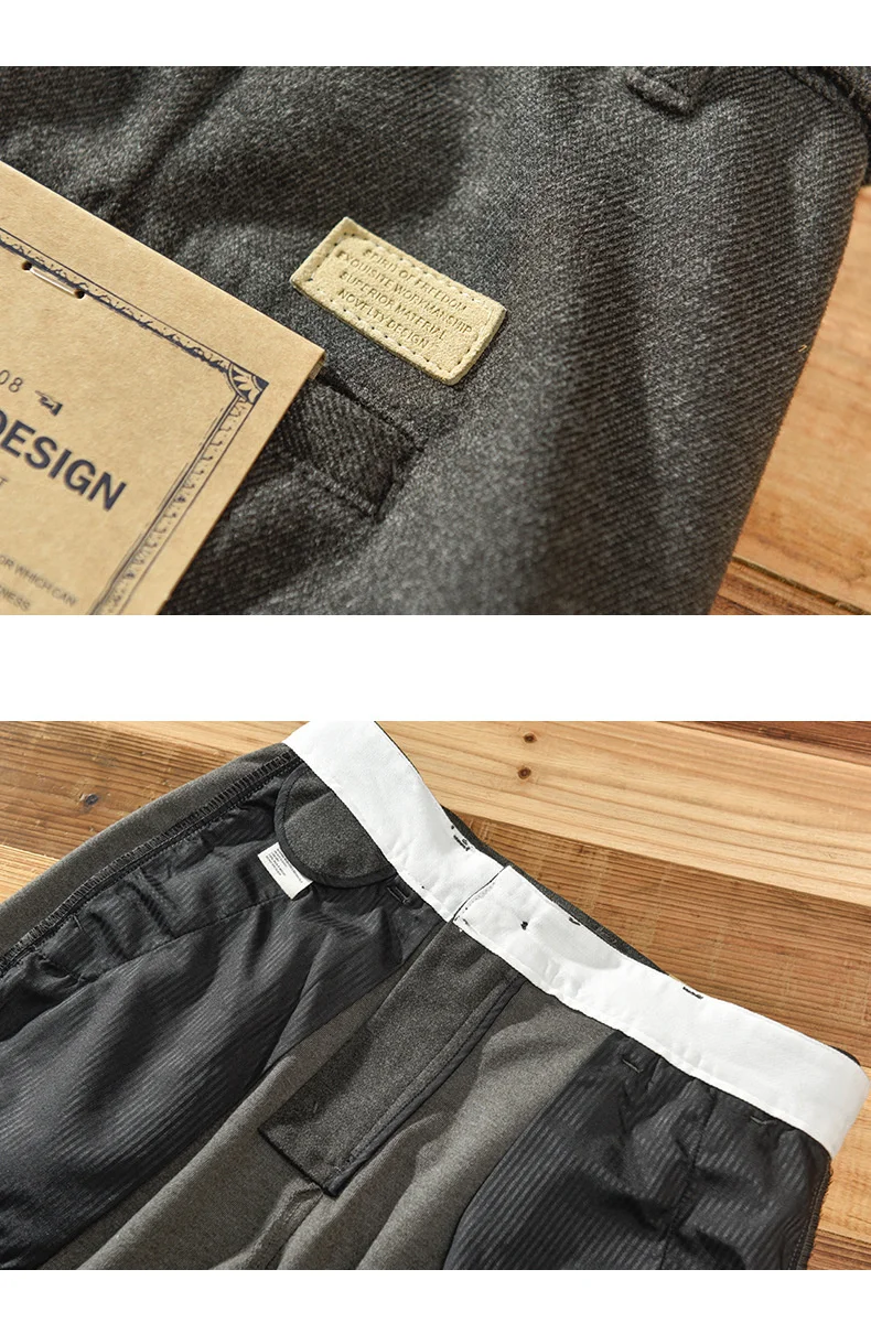 alibaba pants Thicken Cotton Winter Men Casual Pants Brown Japan Korea Style Loose Belt Trousers Baggy Pants Men 20222 Winter Autumn harem outfit