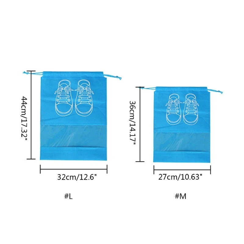 Shoe Storage Bag Shoes Bags for Travel Storage Packing Large Clear Drawstring Bags for Packing Multicolor P31B