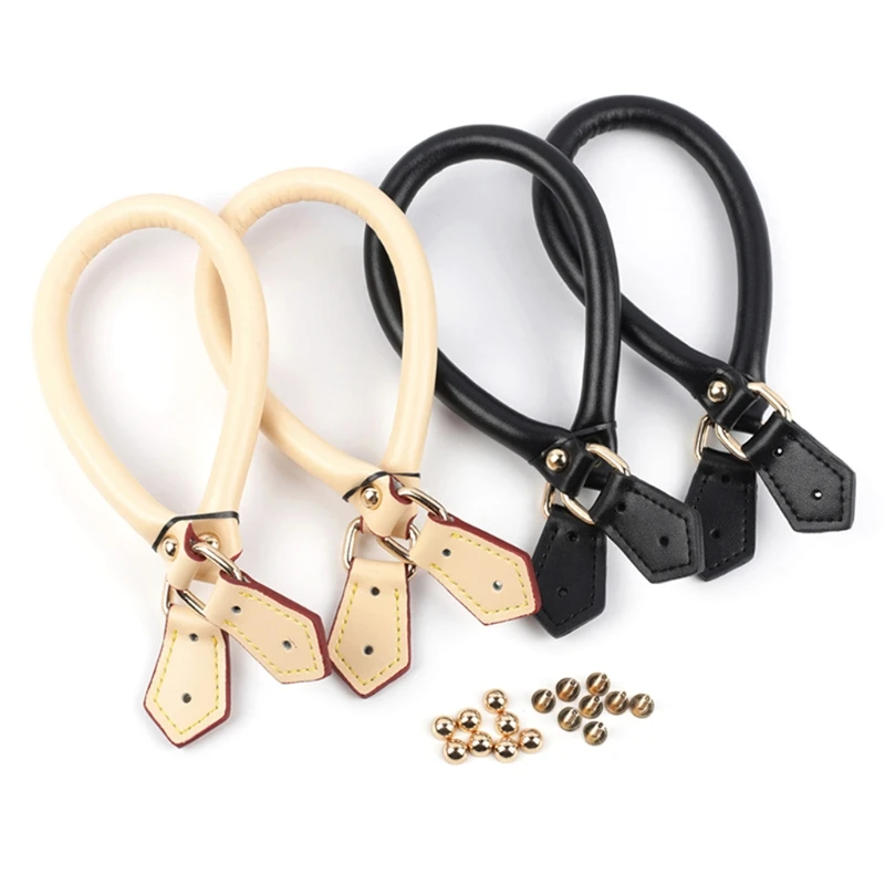 2024 New 2pcs PU Leather Replacement Handles Purses Straps Handbags Shoulder Bag Strap