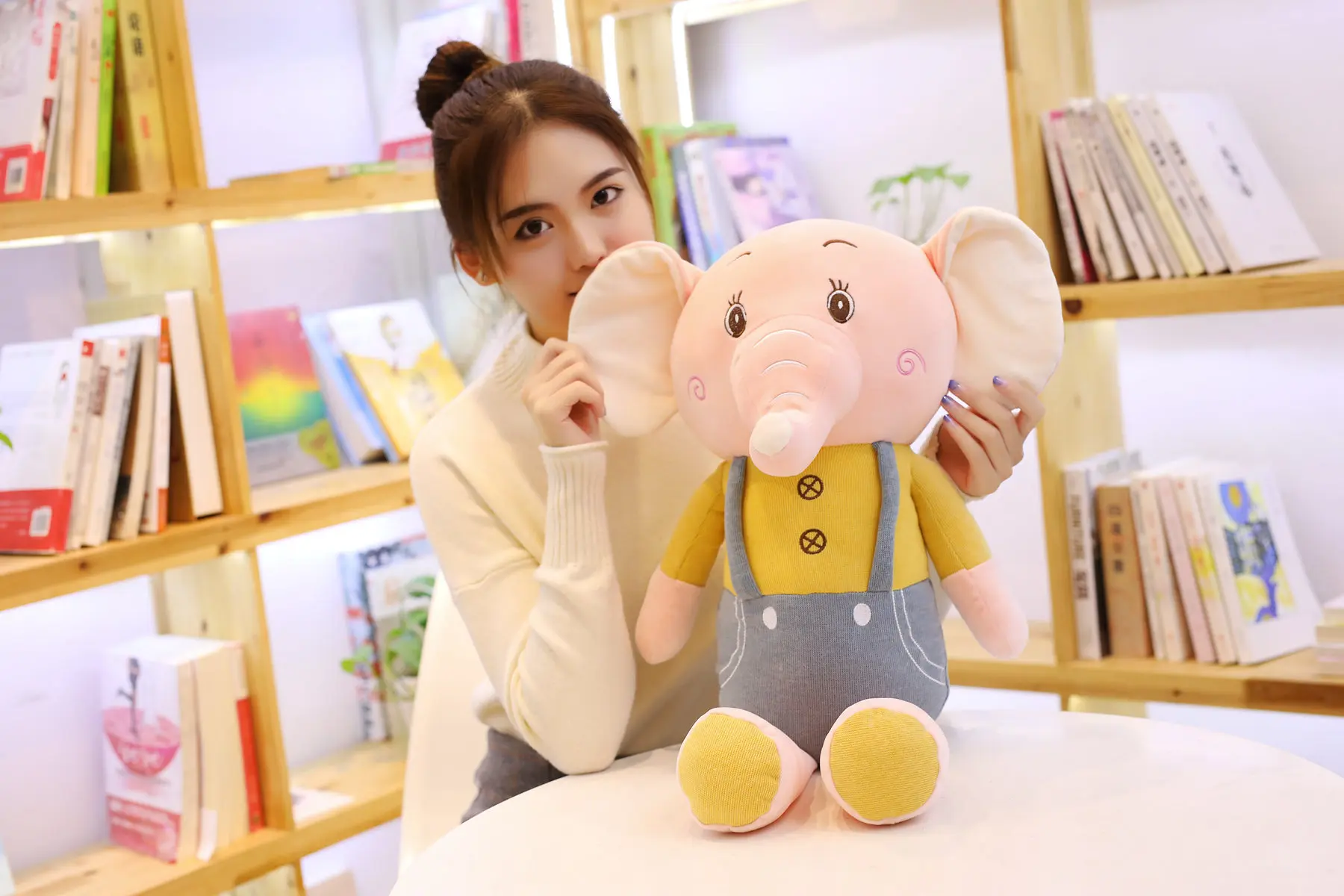 Милый слон свинка мягкие плюшевые игрушки кавайное мультяшное животное с