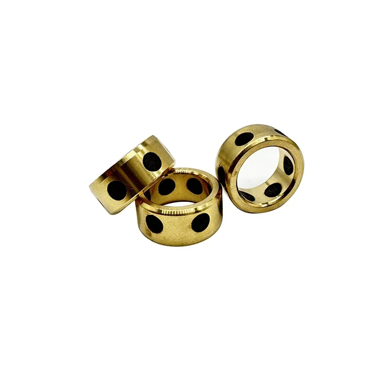 Graphite Bearing Bushing 1Pc 162210 1610 16x22x10 mm Linear Graphite Lubricating Brass Bearing Bushing Sleeve Oilless Self-lubricating