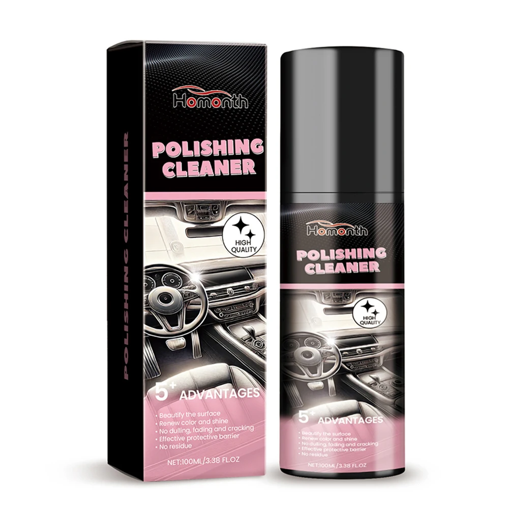 2/3pcs 100ml Auto Interior Polish Car Shine Cleaner Interior Detailer Spray Protective Color Fading Repair Car Care Detailing Sp