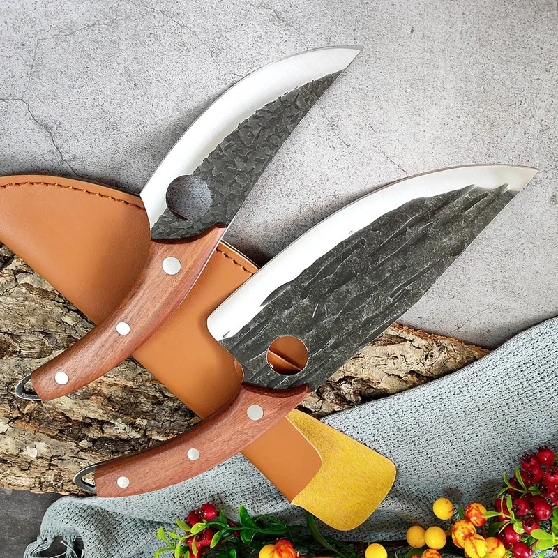 

Chef Knife Forged Stainless Steel Butcher Knife Outdoor Hunting Kitchen Knife for Meat Fish Fruit Vegetable Boning Knife Tools