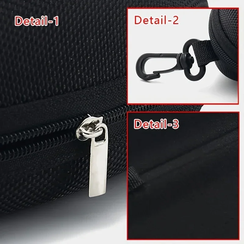 Portable Sunglasses Case with Clip Hard Shell EVA Travel Zipper Carabiner Eye Glasses Protector Accessory