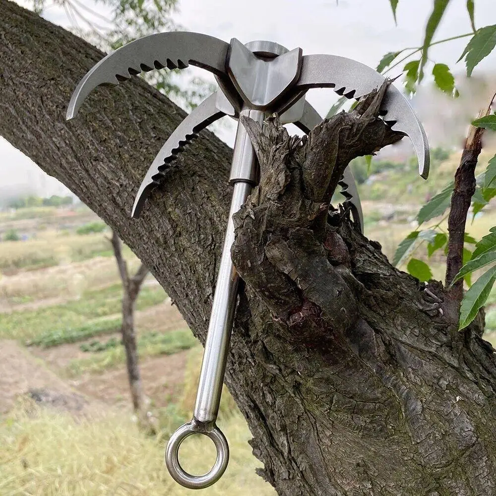 Climbing Hook Safety Multifunction Stainless Steel Gravity Hook Foldable  Grappling Claw Outdoor Climbing Accessory Small/Large - AliExpress