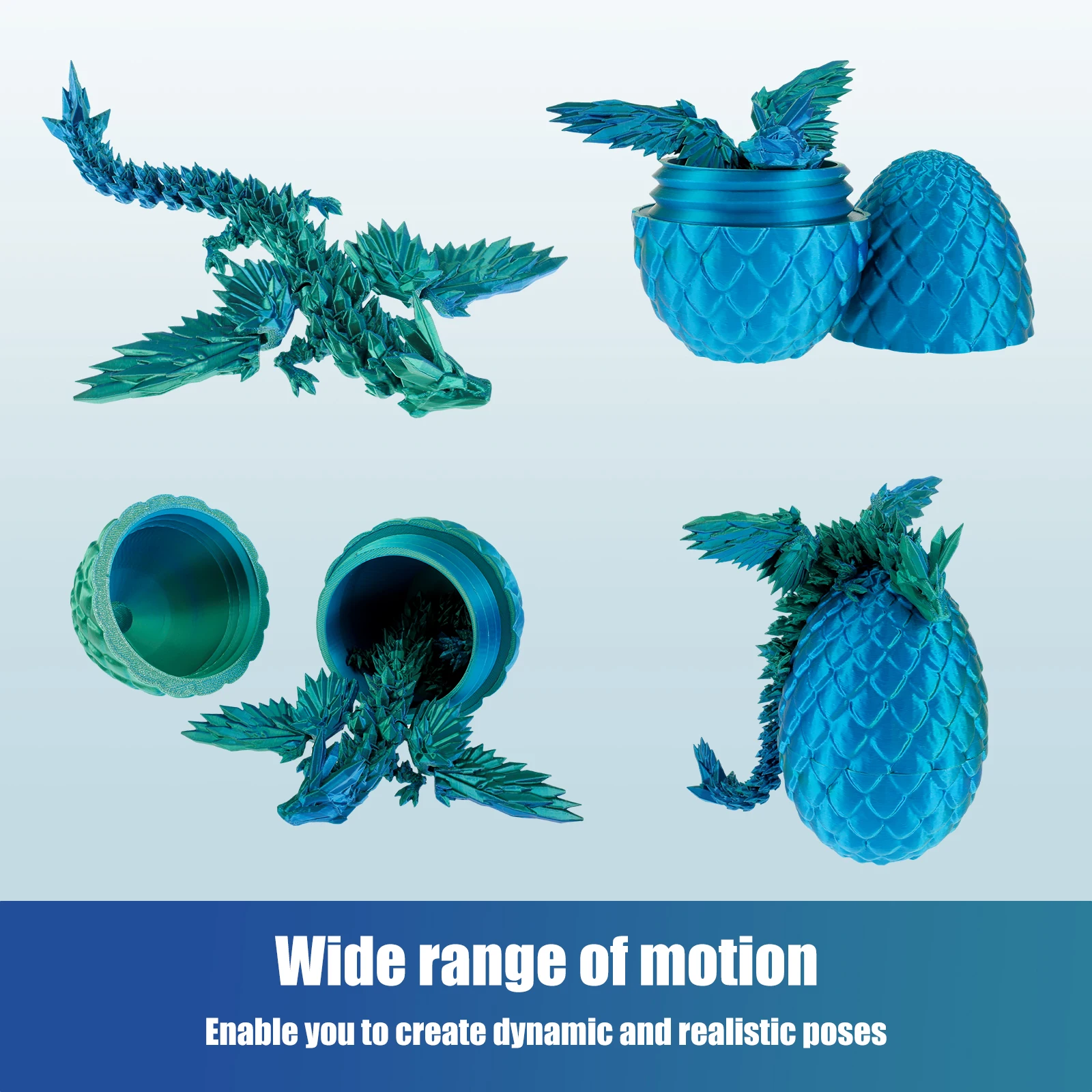 Nezababy Drachenei Mit Drache - 3D-gedruckte Dekofigur Für Ostern