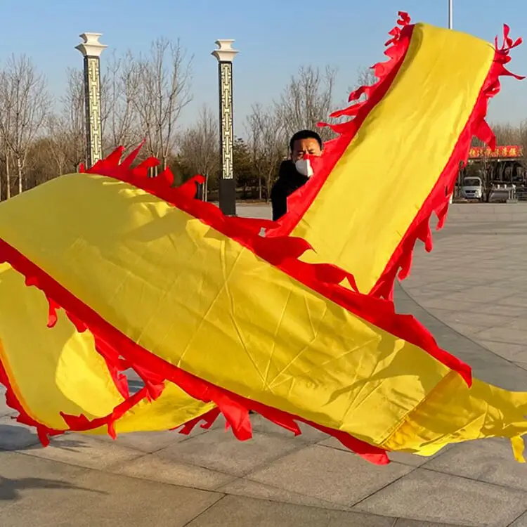 6/8/10 Meters Washable Dragon Dance Ribbon Pure Color Fitness Dragon Tail Accessories 75cm (Not Include Head))