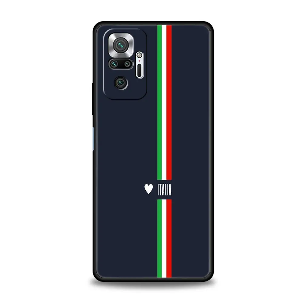 Italian Flag-Themed Black Phone Case