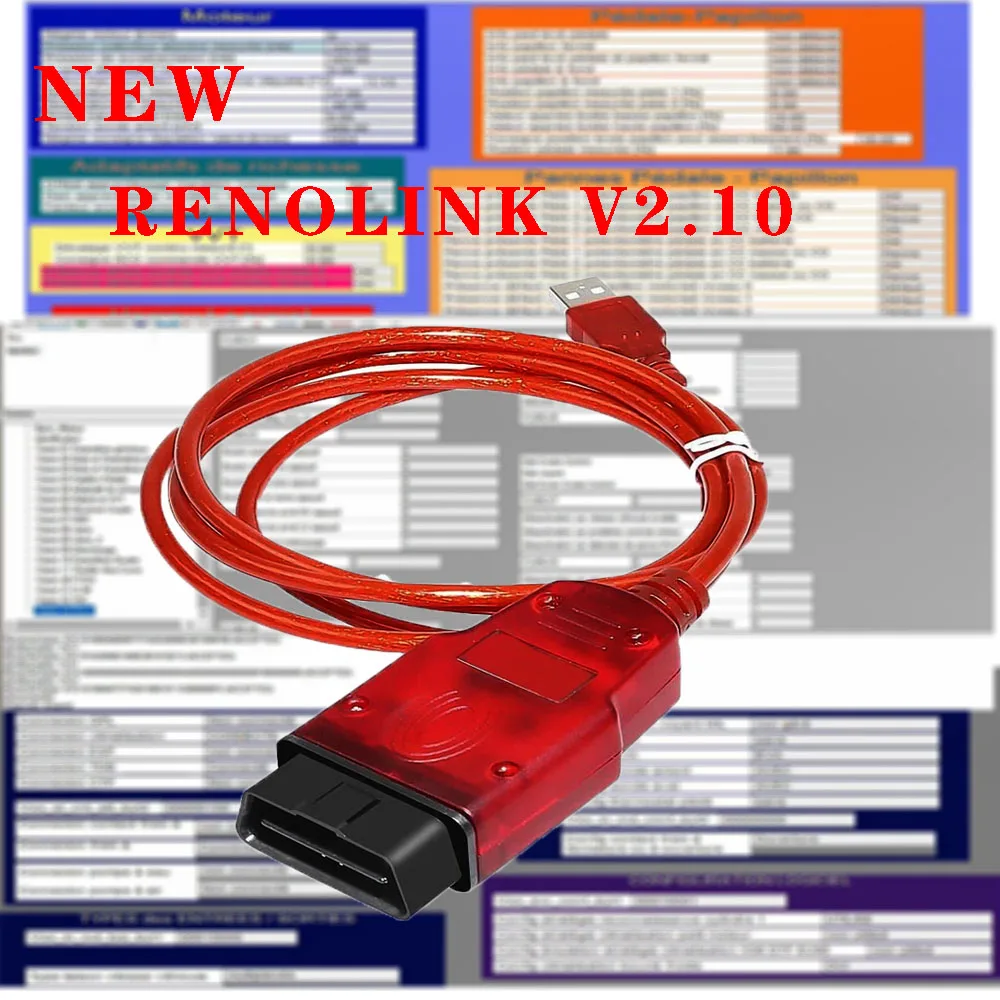 Renolink V2.10 Per Renault Vs Renolink V1.99 Obd2 Programmatore Ecu 1.99 Cavo Diagnostico Usb Per Codifica Chiave Renault/Air-Bag