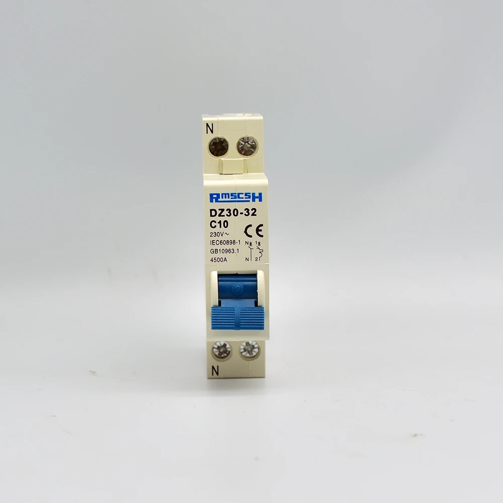 DZ30-32 DPN 1P+N Mini Circuit Breaker MCB 6A 10A 16A 20A 25A 32A Din Rail Mounting Cutout Miniature Household Air Switch OEM DIY