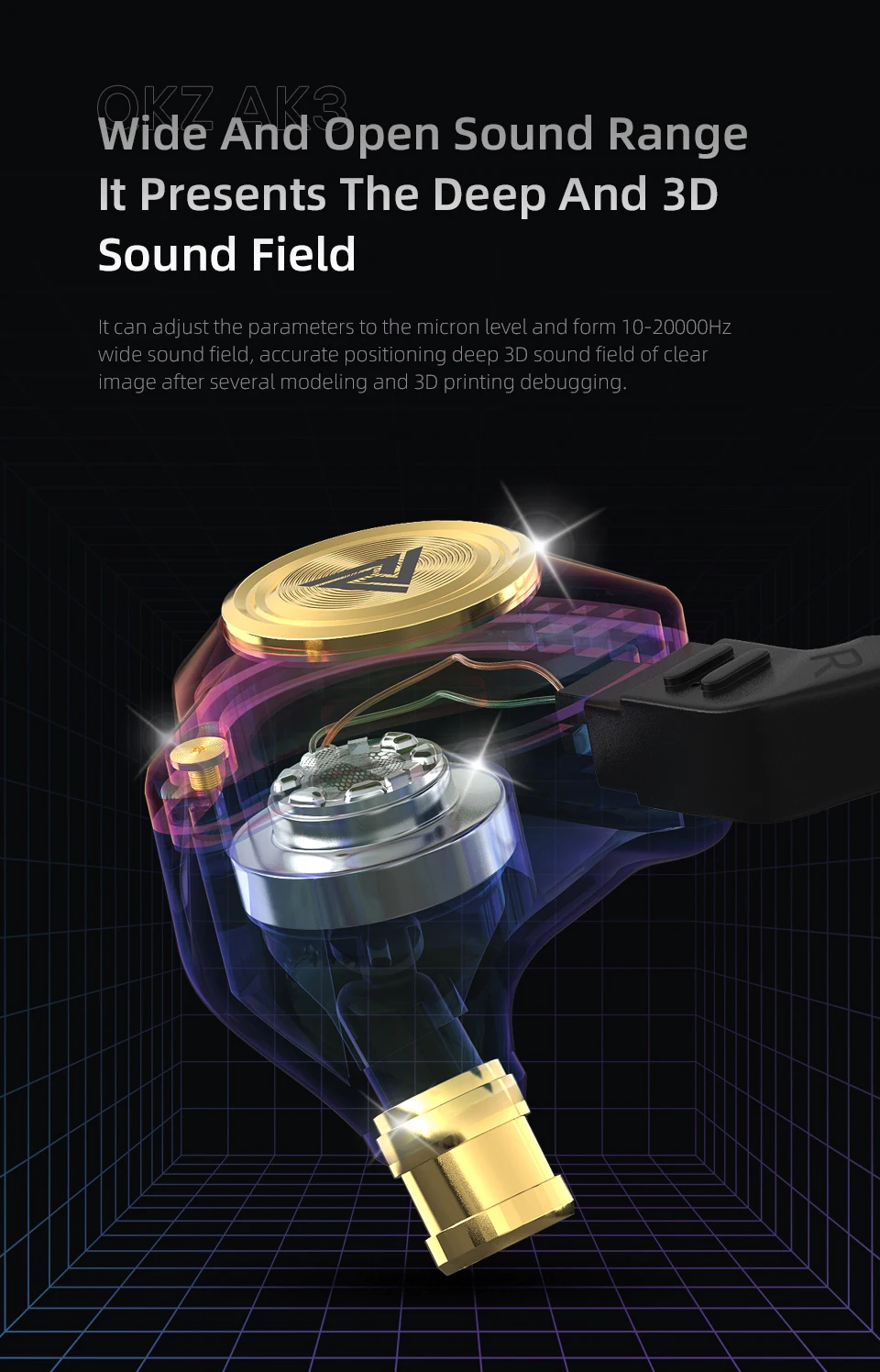 AK3 FiLe Wired Earphone with Microphone HiFi Music Monitor Bass Headphones Noise