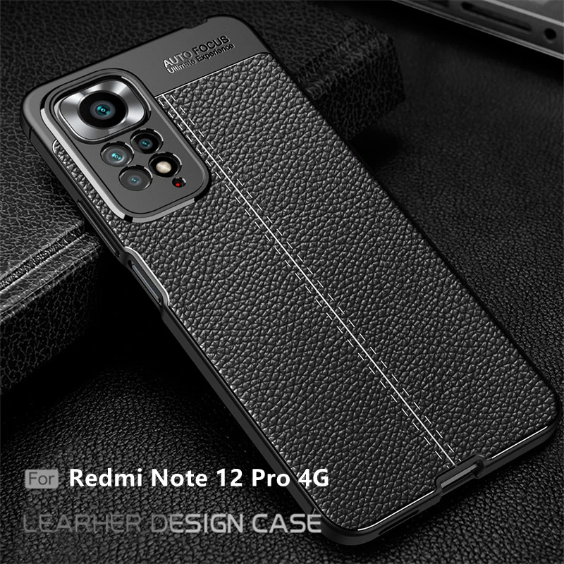 Per Xiaomi Redmi Note 12 Pro 4G Cover Redmi Note 12 Pro 4G Capas Antiurto Tpu Soft Leather Fundas Redmi Note 12 Pro 4G