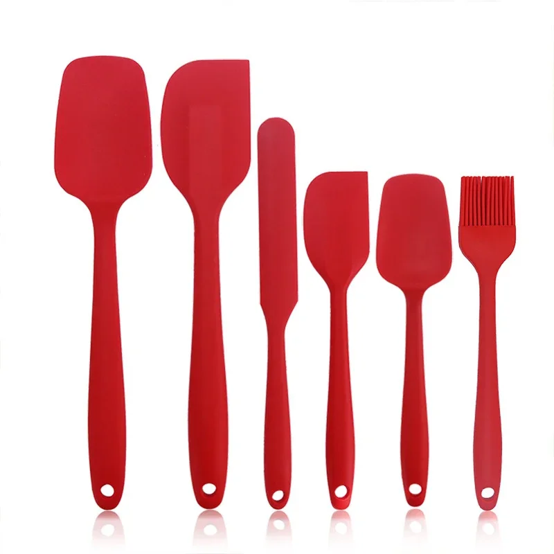 Non Duplicate Food Grade Silicone Shovel Set Cake Scraper Barbecue Oil Brush Non stick Shovel Easy to Clean Kitchen Baking Tools