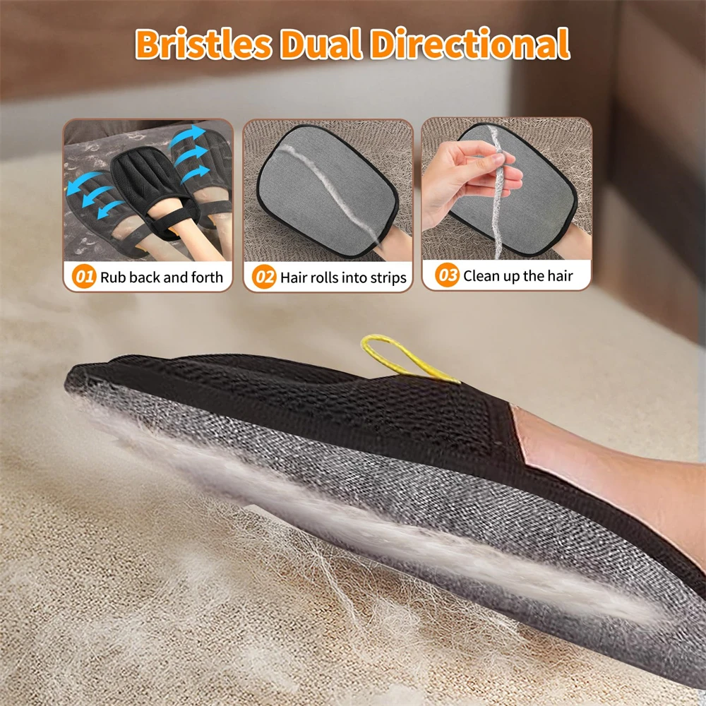 NONECN Five Finger Electrostatic Pet Hair Removal Gloves image 3