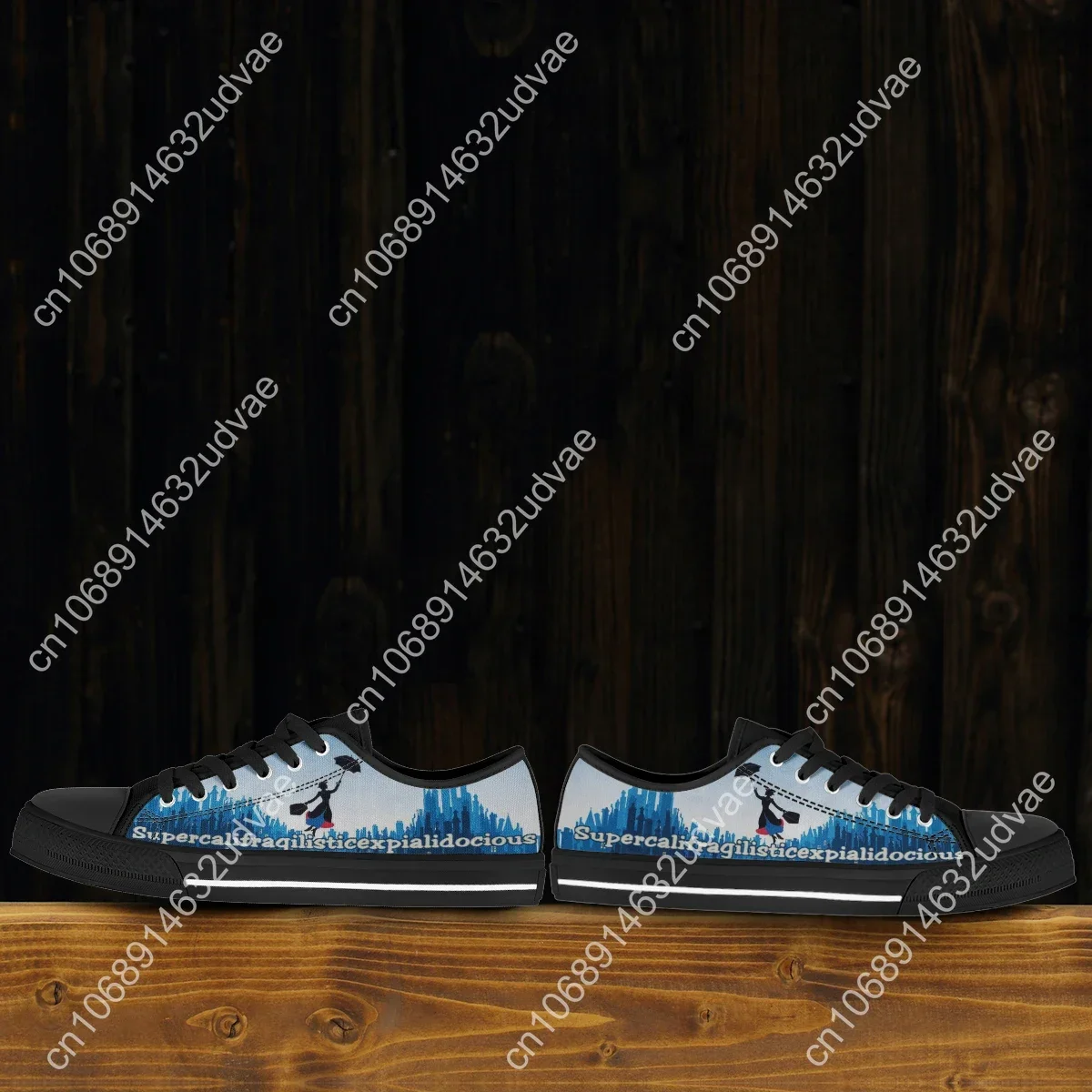 New Mary Poppins Design Black Soft Sole Sneakers Lightweight Outdoor Casual Shoes Comfortable Canvas Shoes Zapatos