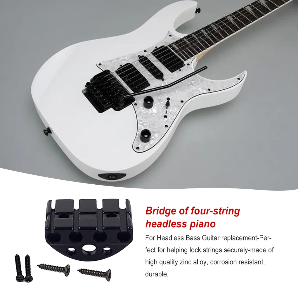 คงที่ Bass Bridge 4 String Headless สะพานชุดดนตรีอุปกรณ์เสริม
